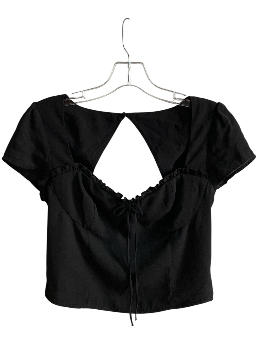 T.i.m.i.n.g S Sweetheart Milkmaid Romantic Whimsigoth 90s inspired open back top
